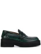 Marni Snakeskin Print Loafers - Green