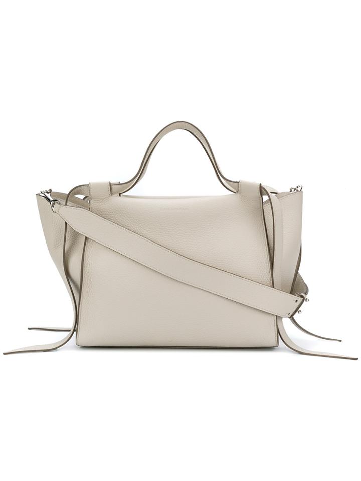Elena Ghisellini Zipped Tote - White
