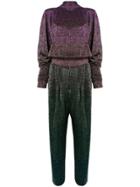 Circus Hotel Lurex Jumpsuit - Black
