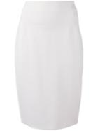 Plein Sud Jeanius Plain Fitted Skirt, Women's, Size: 44, White, Polyamide/viscose/spandex/elastane