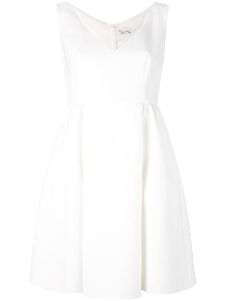 Red Valentino - Flared Dress - Women - Cotton/polyester/acetate/viscose - 38, White, Cotton/polyester/acetate/viscose