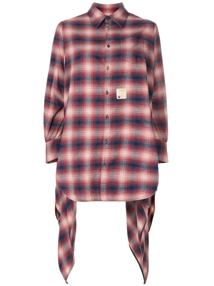 Dsquared2 Faded Plaid Shirt - Blue