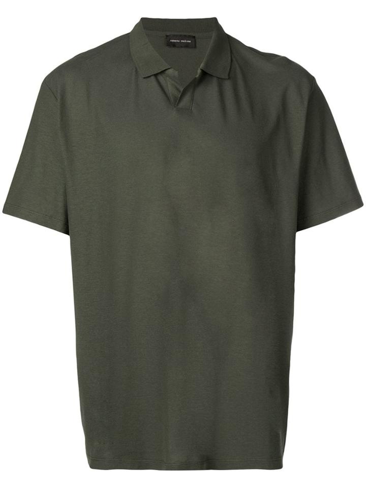 Roberto Collina Boxy Fit Polo Shirt - Green