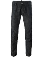 Dsquared2 'clement' Jeans, Men's, Size: 52, Black, Cotton/spandex/elastane/polyester/leather