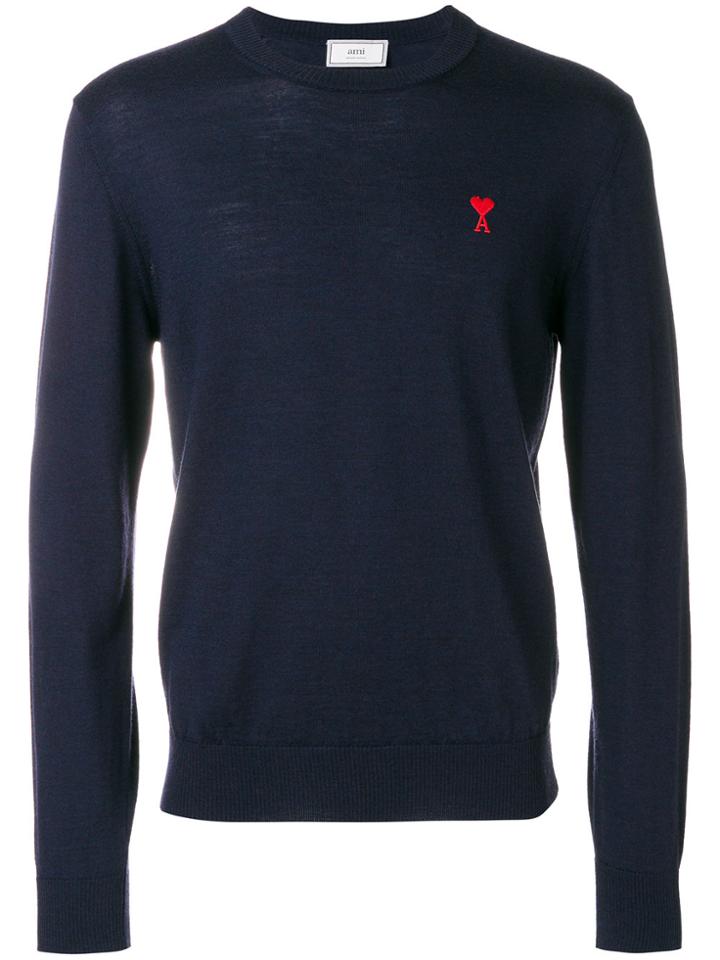 Ami Alexandre Mattiussi Logo Jumper - Blue