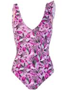 Emmanuela Swimwear Olivia Floral Print Swimsuit - Purple