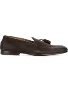 Doucal S Tassel Detail Slippers, Men's, Size: 43, Brown, Suede/leather