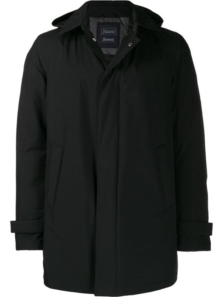 Herno Coat With Detachable Hood - Black