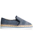 Jimmy Choo Dawn Espadrilles, Women's, Size: 40, Blue, Leather/raffia/rubber