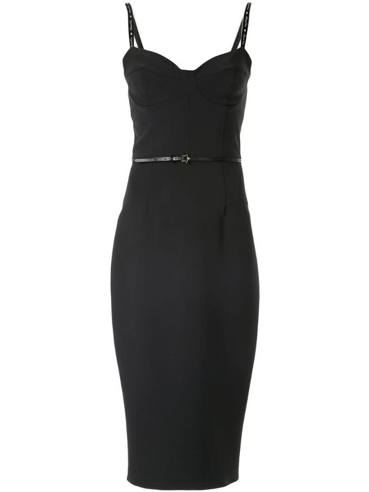 Elisabetta Franchi Belted Pencil Dress - Black