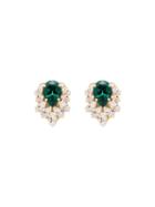 Anton Heunis Crystal Cluster Earrings - Green