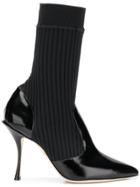 Dolce & Gabbana Sock Ankle Booties - Black
