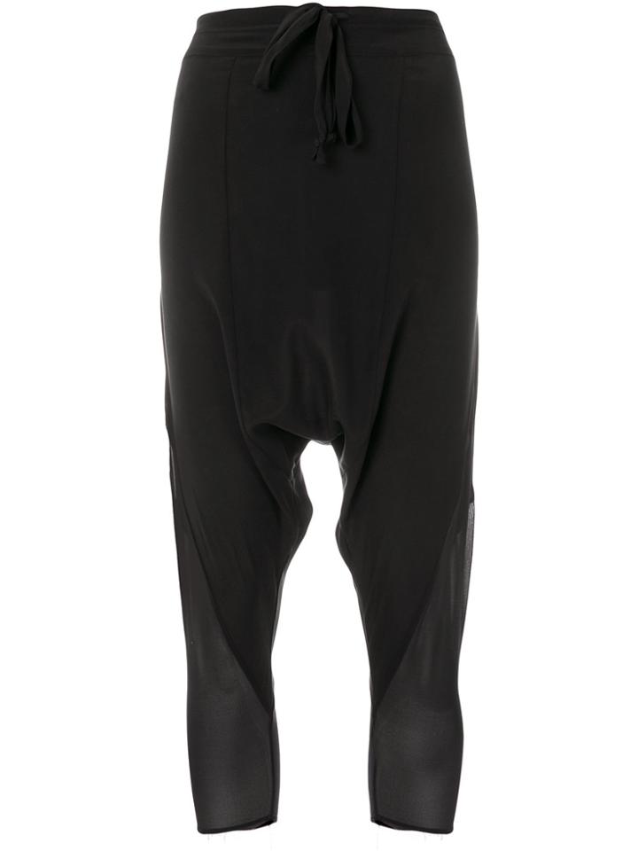 Lost & Found Ria Dunn Drop Crotch Cropped Trousers - Black