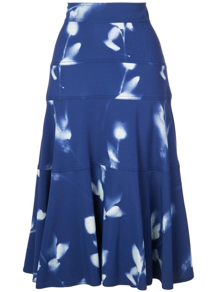 Proenza Schouler Rose Print Skirt - Blue