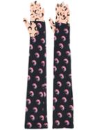 Marine Serre Moon Print Full-arm Gloves - Black