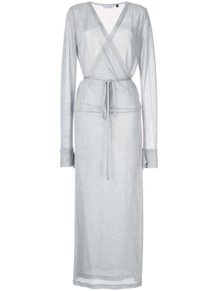 Kacey Devlin Formation Full Wrap Dress - Silver