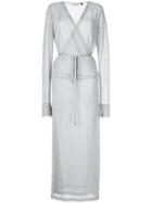 Kacey Devlin Formation Full Wrap Dress - Silver