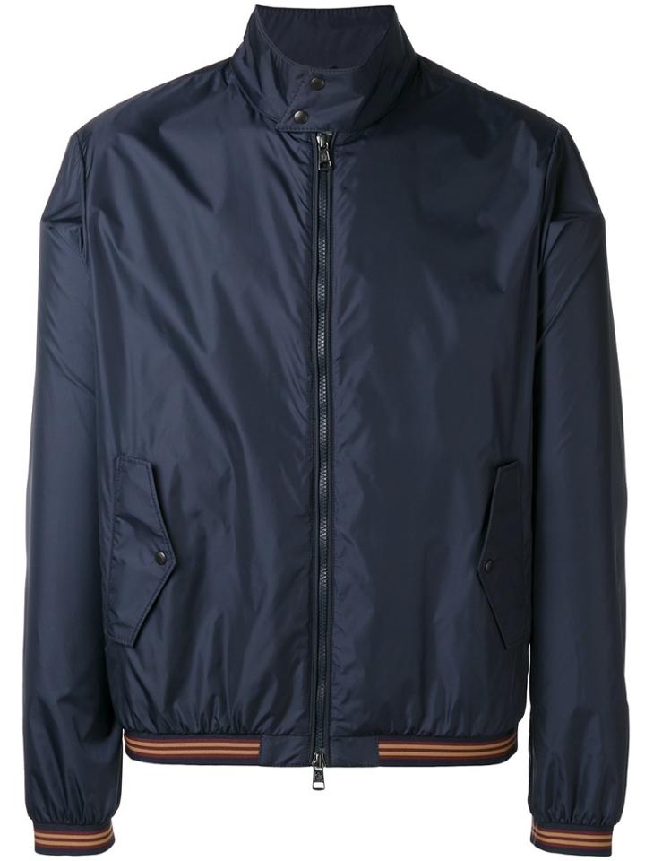 Moncler Contrast Trim Lightweight Jacket - Blue