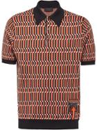Prada Wool Jacquard Polo Shirt - Orange
