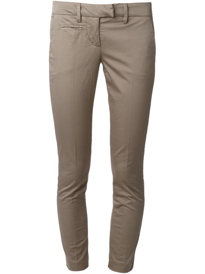 Dondup Cropped Trousers, Women's, Size: 30, Nude/neutrals, Cotton/spandex/elastane