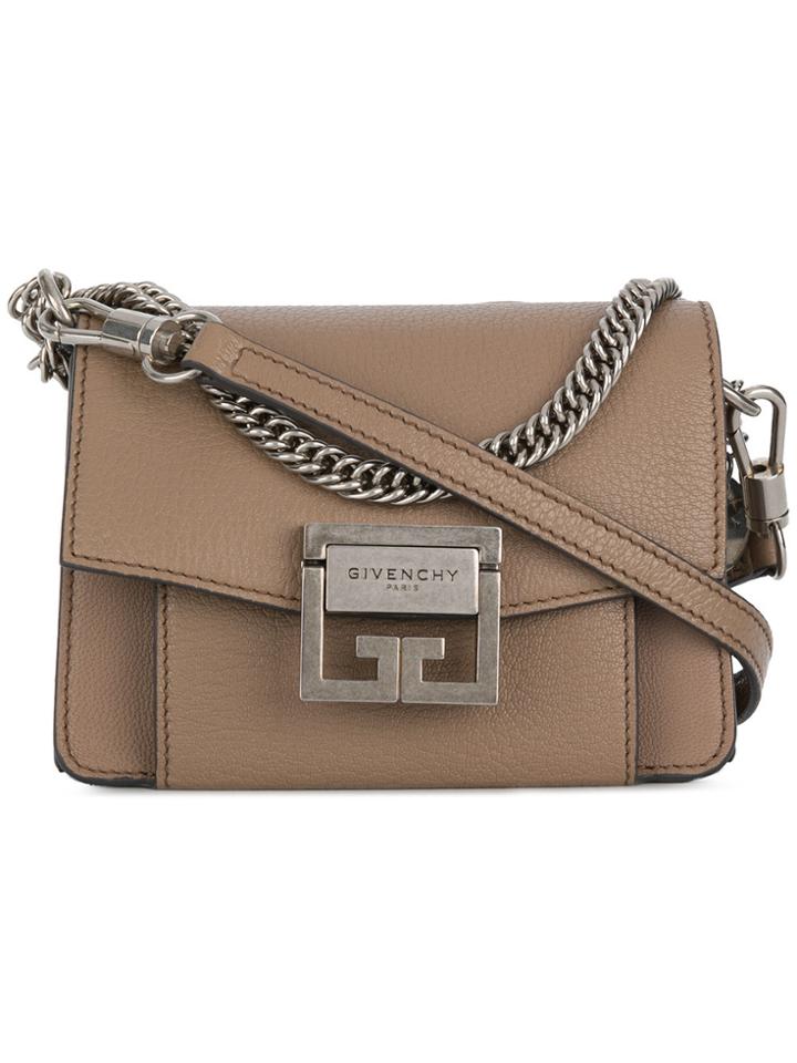 Givenchy Foldover Chain Crossbody Bag - Brown