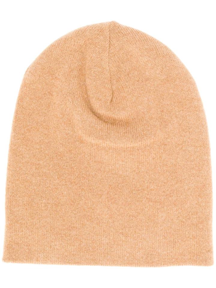 Ma'ry'ya Fine Knit Beanie Hat - Brown