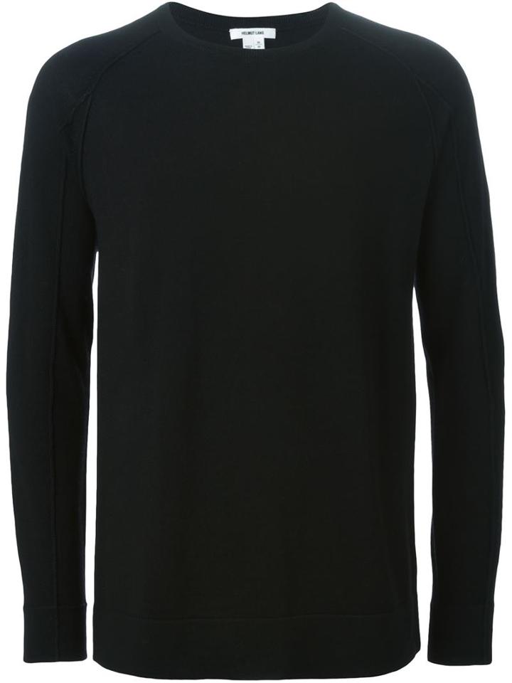 Helmut Lang Crew Neck Jumper, Men's, Size: Small, Black, Wool