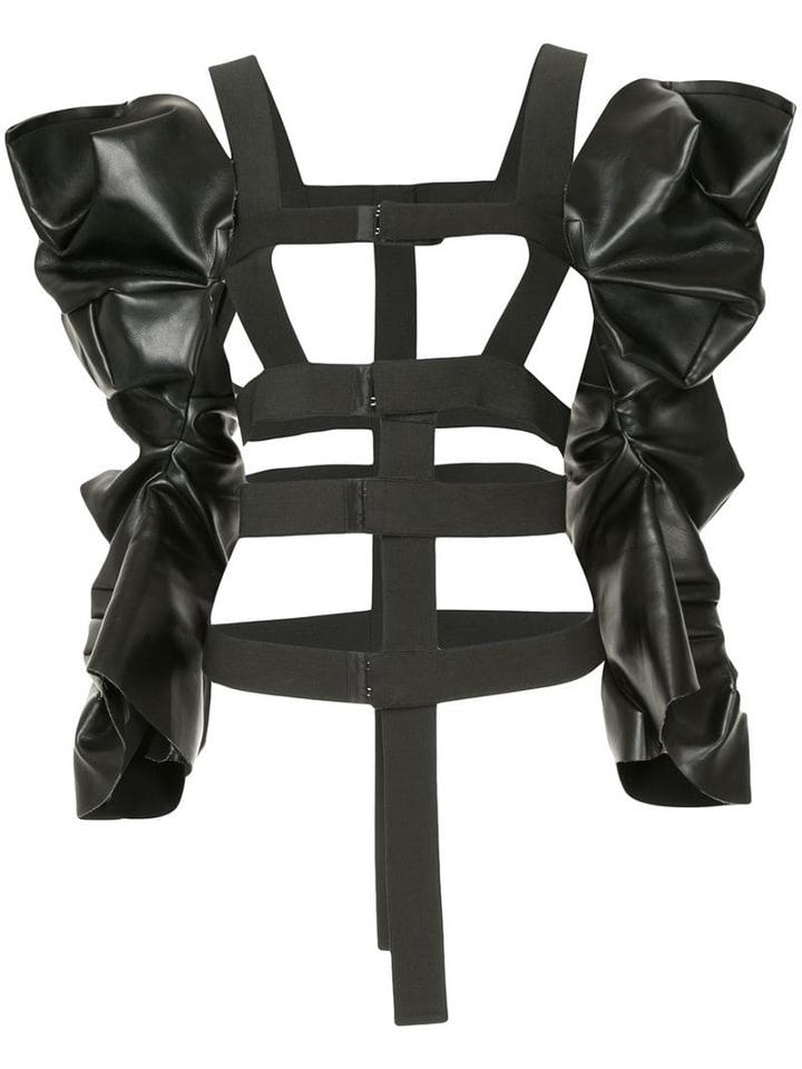 Comme Des Garçons Pre-owned Pu Harness Sleeves - Black