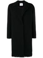 Blugirl Fringed Single Breasted Coat - Black
