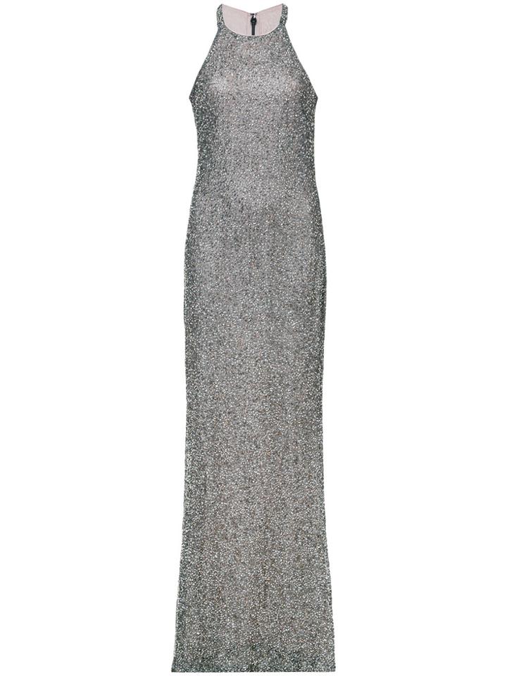Badgley Mischka Sequinned Gown - Metallic
