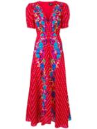Saloni Polka Dot Maxi Dress - Red