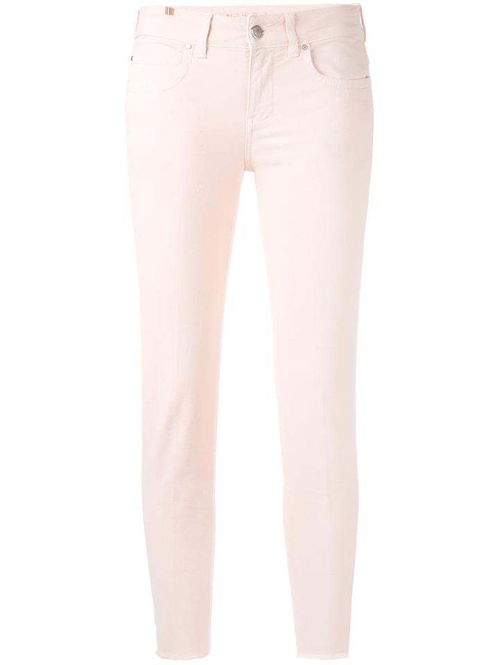Notify - Capri Canvas Jeans - Women - Cotton/spandex/elastane - 28, Pink/purple, Cotton/spandex/elastane