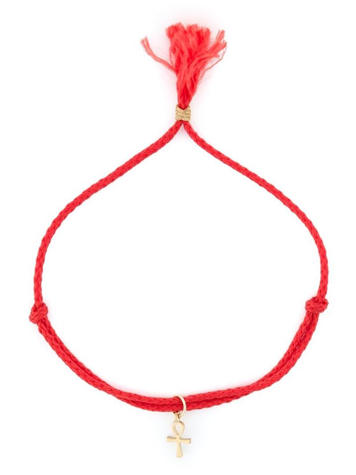 Luis Morais Ankh Cross Tassel Bracelet
