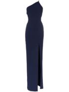 Solace London Petch Stretch One Shoulder Maxi Dress - Blue