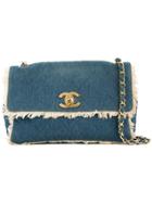 Chanel Vintage Jumbo Xl Quilted Shoulder Bag - Blue