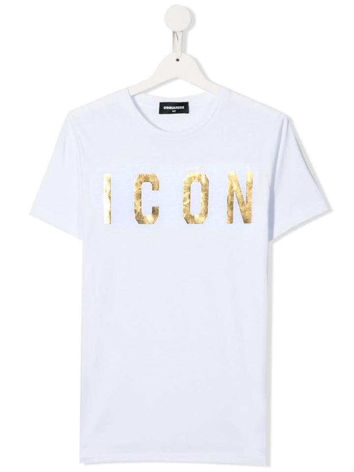 Dsquared2 Kids Teen Icon Printed T-shirt - White