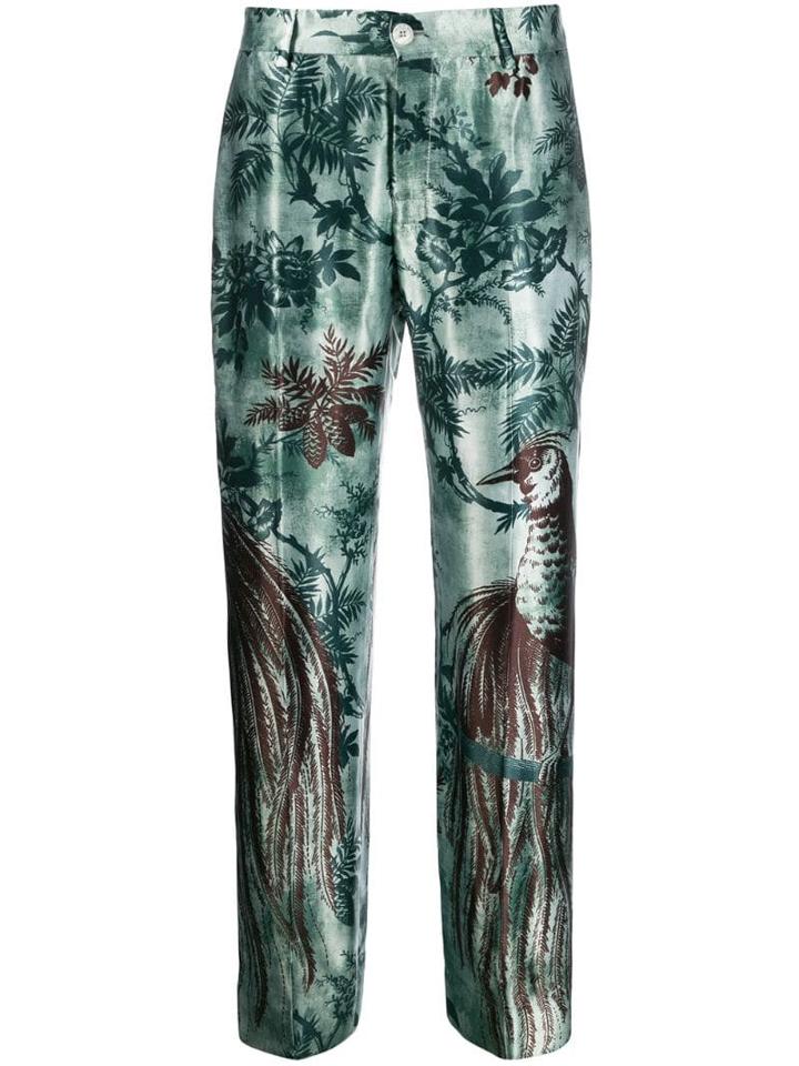 F.r.s For Restless Sleepers Straight Leg Printed Trousers - Green