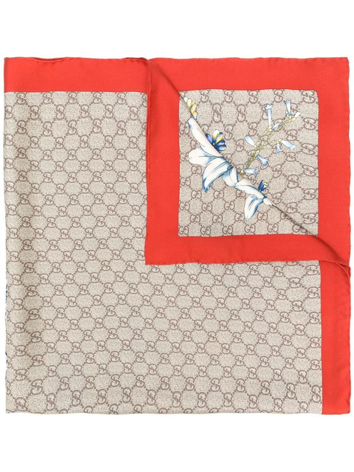 Gucci Fo Gg Bouquet Spring 90x90 Se - Nude & Neutrals