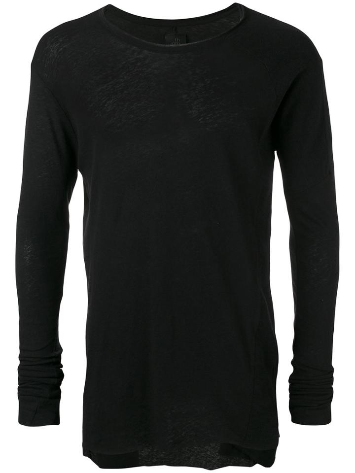Thom Krom Long Sleeve T-shirt, Men's, Size: Medium, Black, Cotton/linen/flax