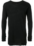 Thom Krom Long Sleeve T-shirt, Men's, Size: Medium, Black, Cotton/linen/flax