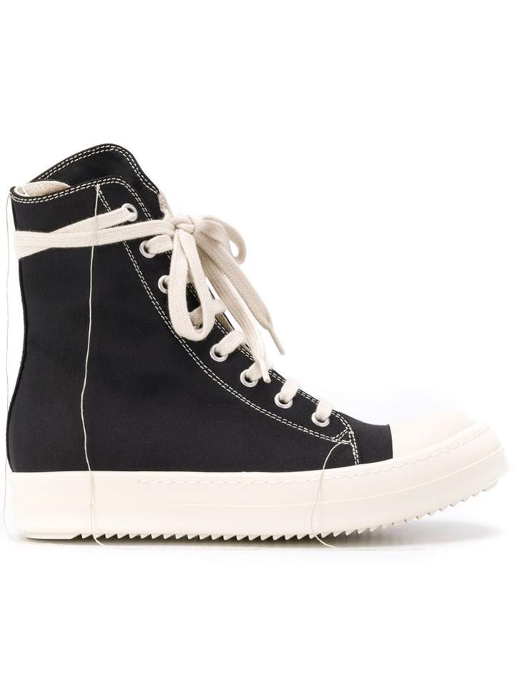Rick Owens Drkshdw Hi-top Stitch Sneakers - Black