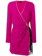 La Perla Dress With Zip And Lace Detail - Pink & Purple