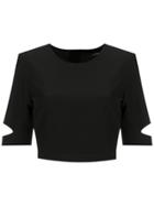 Olympiah Cut Out Details Cropped Top - Black
