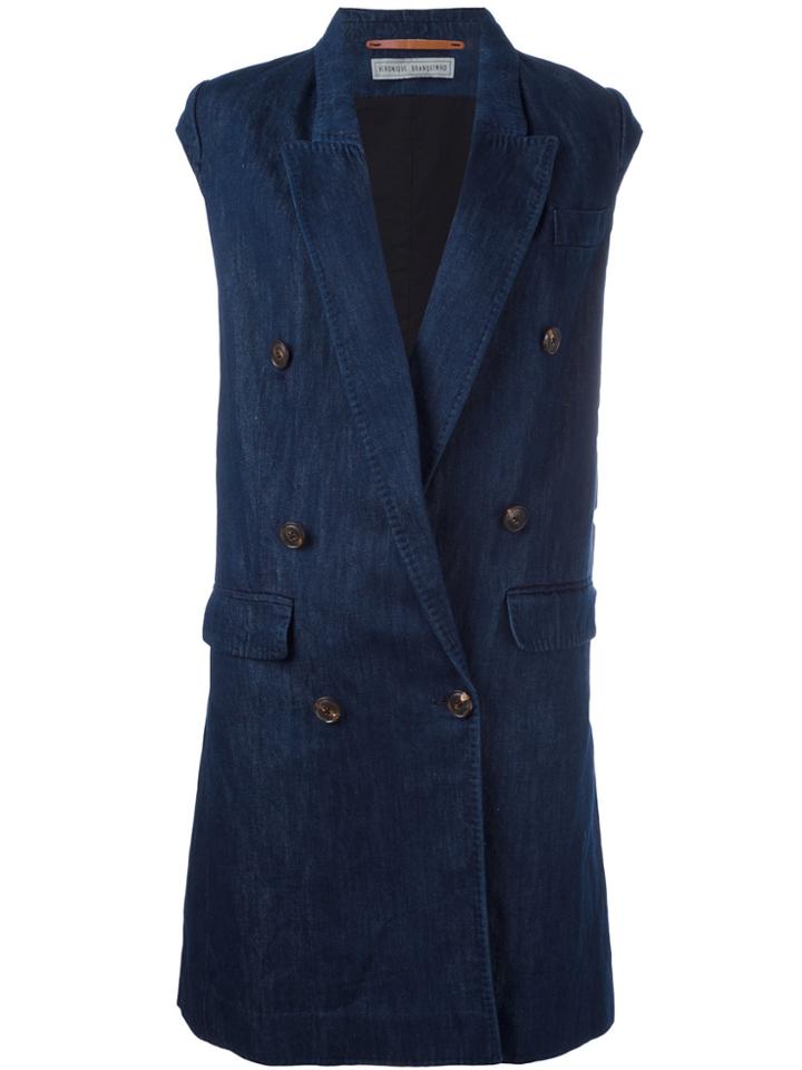 Veronique Branquinho Double Breasted Waistcoat - Blue