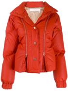 See By Chloé Cropped Puffer Jacket - Orange
