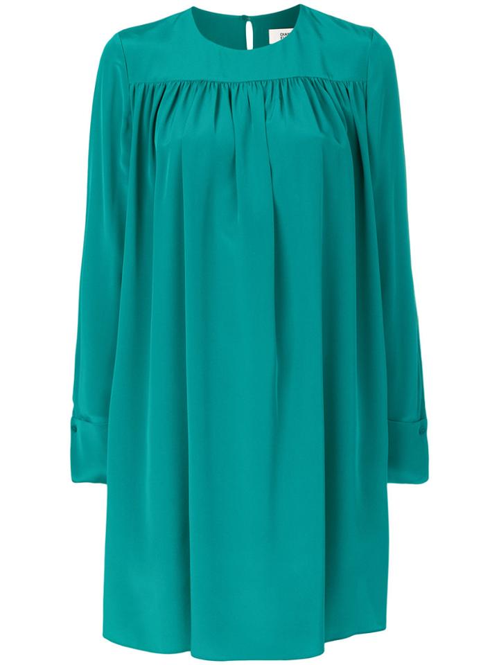 Dvf Diane Von Furstenberg Oversized Plated Dress - Green