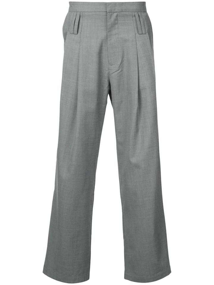 Chin Mens Belt Loop Trousers - Grey