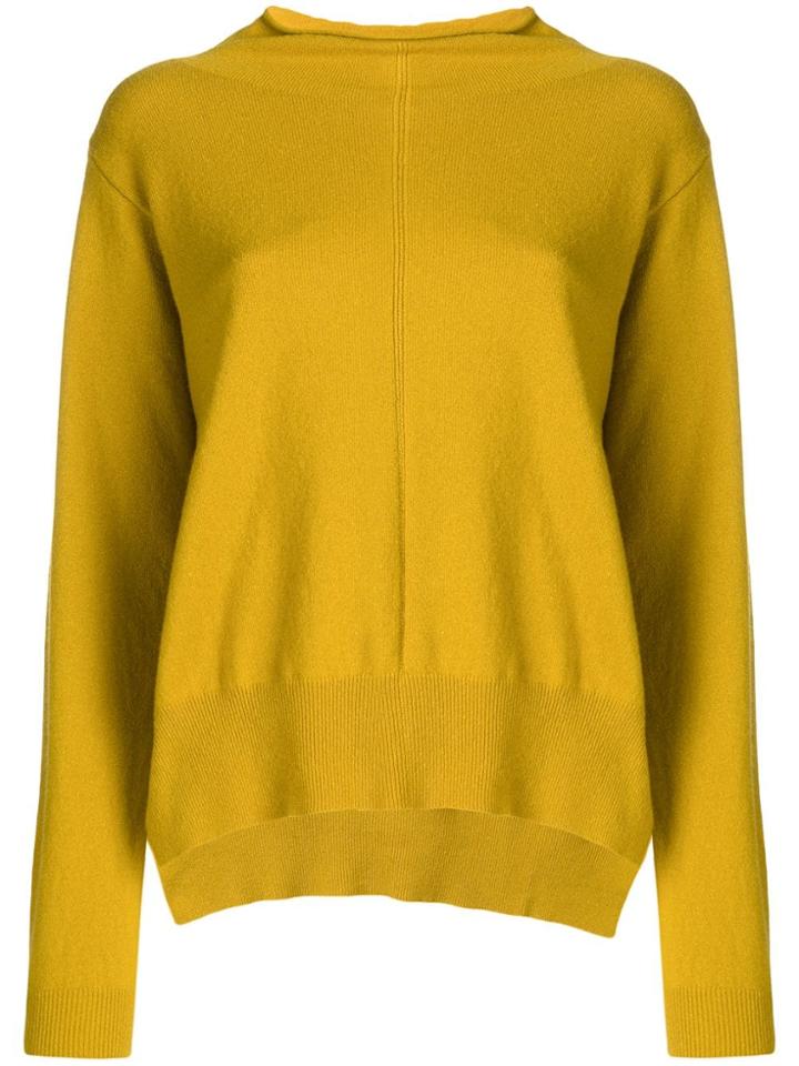 Semicouture Mock Neck Jumper - Yellow & Orange