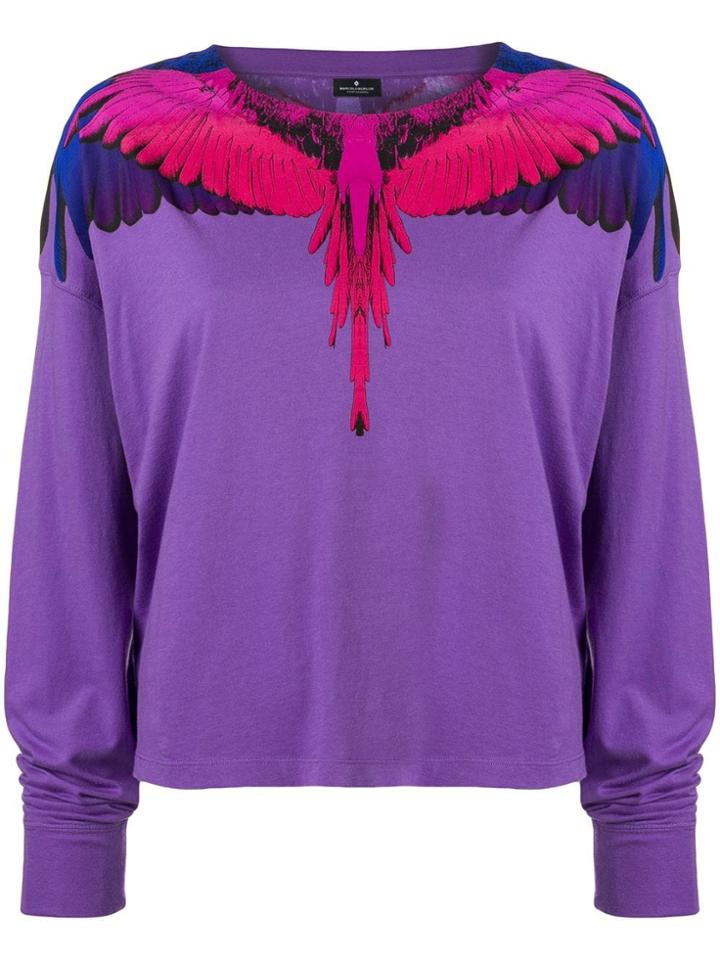 Marcelo Burlon County Of Milan Wing Print Sweatshirt - Pink & Purple