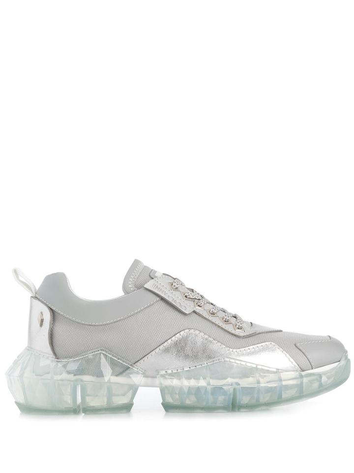 Jimmy Choo Diamond Effect Trainers - Silver